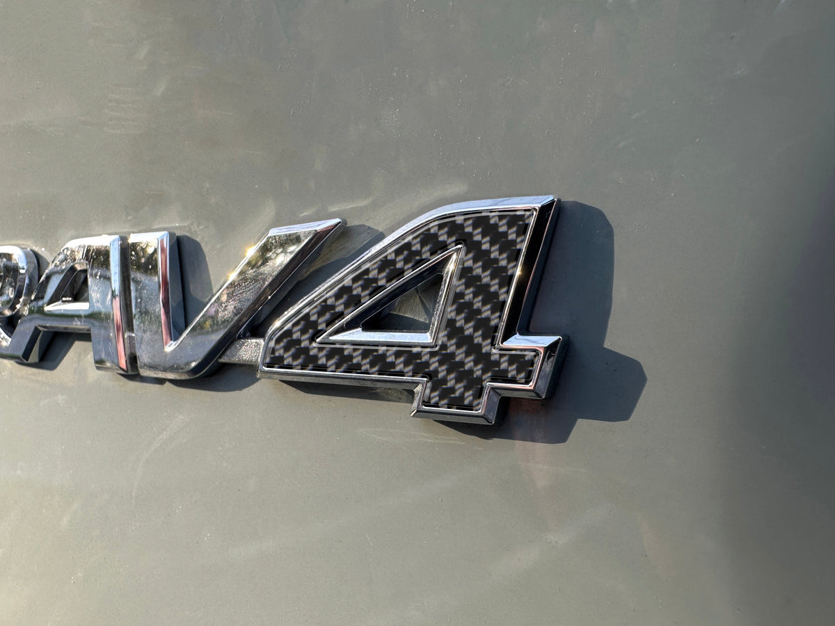 Rear Emblem "4" Letter Inserts Fits 2019-2025 Toyota Rav4