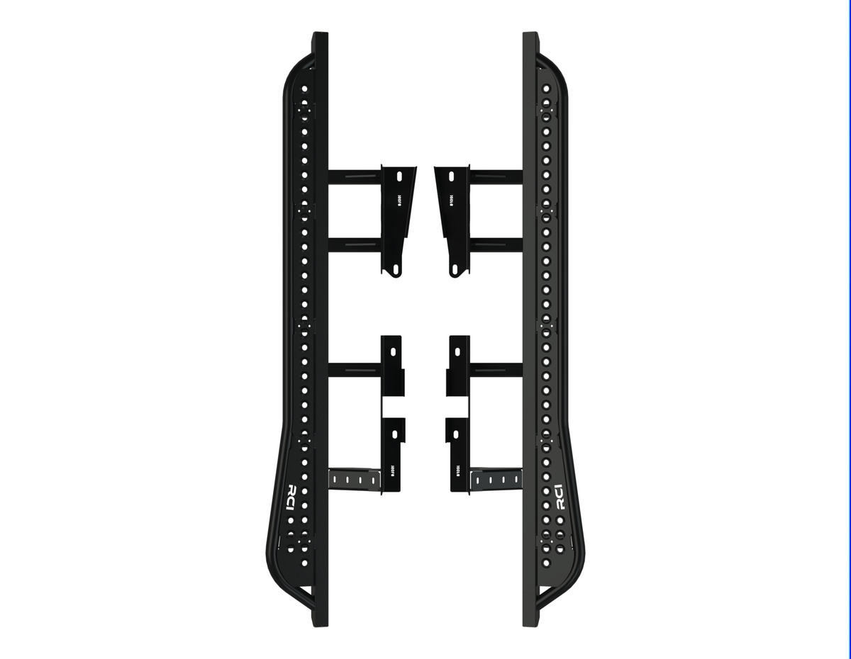 Rock Sliders | 15-22 Colorado - 20 degree slider with top tread plate, satin black powdercoat