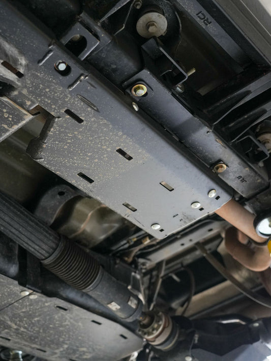 Exhaust Skid Plate | 20+ JT - 3/16" Steel - Black Powdercoat