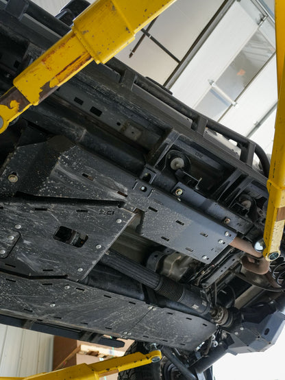 Exhaust Skid Plate | 20+ JT - 3/16" Steel - Black Powdercoat