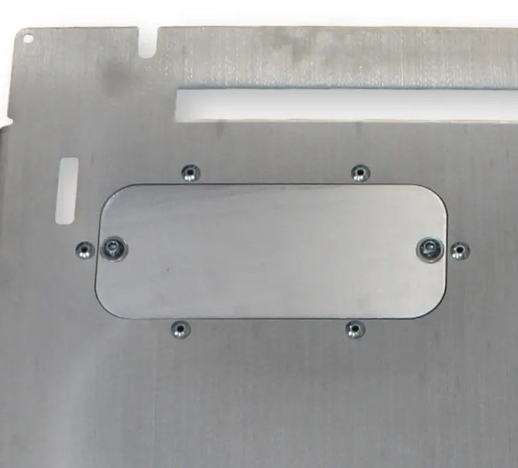 Engine Skid Plate Replacement Oil Filter Access Door - 09+ F-150 (Aluminum, Bare Metal)