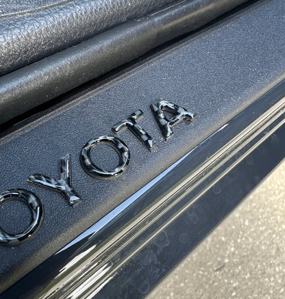 Door Sill Letter Overlays Fits 2025-2027 Toyota 4Runner & 2024-2027 Toyota Tacoma