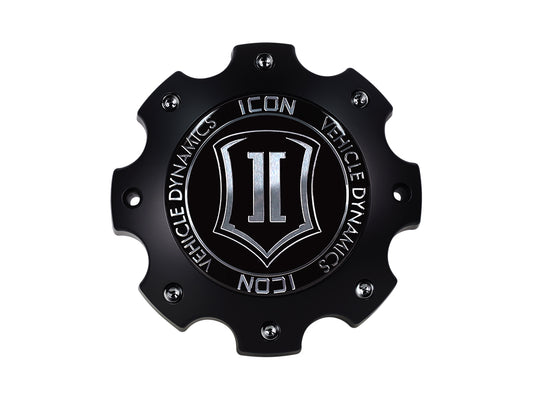 Shield/Alpha Center Cap 8X180 Black, ICON Alloys