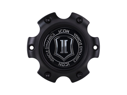 Low-Profile Center Cap Alpha Wheel 6 X135 Bolt Pattern Black, ICON Alloys