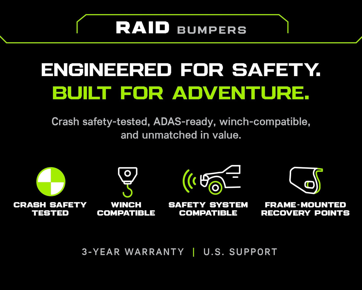 Raid Front Winch Bumper Kit for Toyota Tacoma (2024+) (BBR119I)