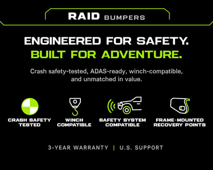 Raid Front Winch Bumper Kit for Toyota Tacoma (2024+) (BBR119I)