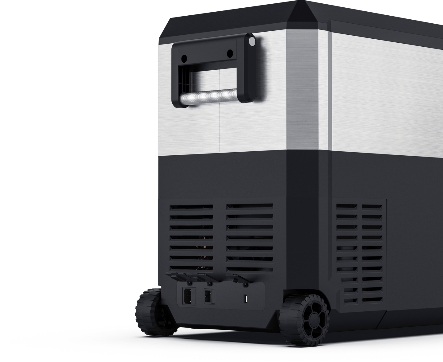 JP50 Pro Dual Zone Wheeled Portable Freezer With Cover - Silver | ICECO | 50 LT