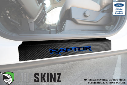 Door Sill Protection Overlays (Real Carbon Fiber) Fits 2015-2020 Ford F-150