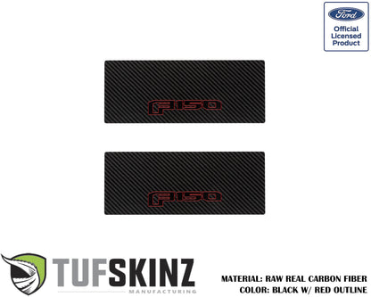 Door Sill Protection Overlays (Real Carbon Fiber) Fits 2015-2020 Ford F-150