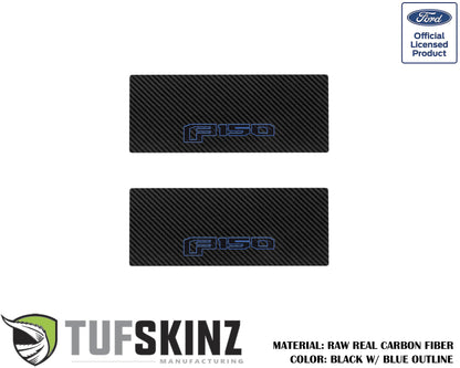 Door Sill Protection Overlays (Real Carbon Fiber) Fits 2015-2020 Ford F-150