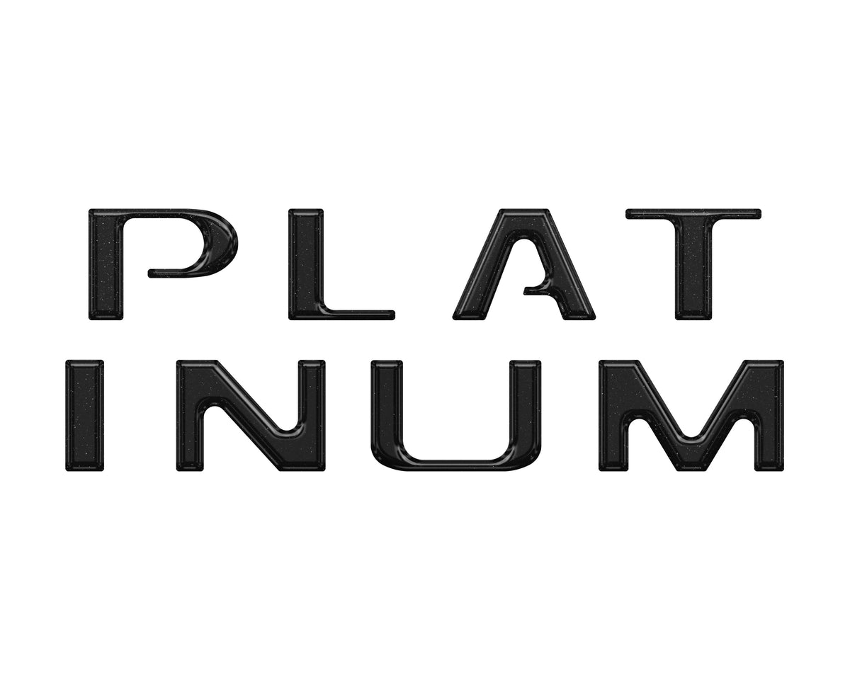 Platinum Tailgate Letter Overlays Fits 2020-2022 Ford Super Duty