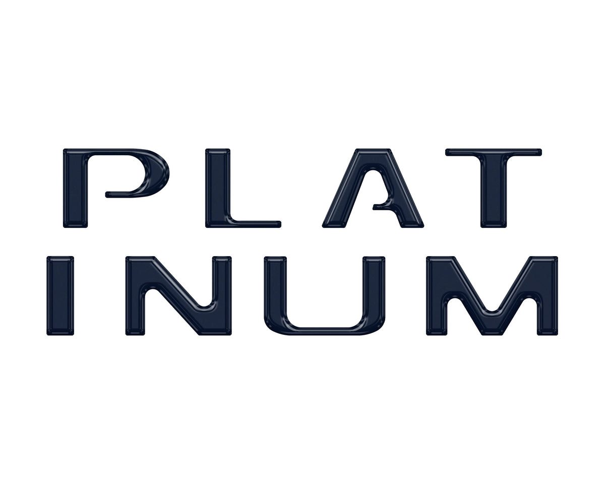 Platinum Tailgate Letter Overlays Fits 2020-2022 Ford Super Duty