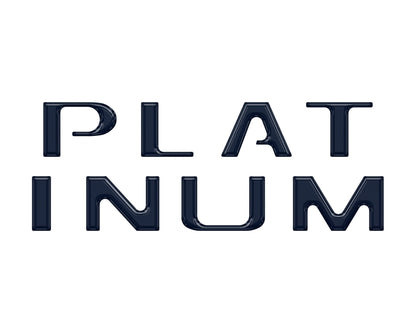 Platinum Tailgate Letter Overlays Fits 2020-2022 Ford Super Duty