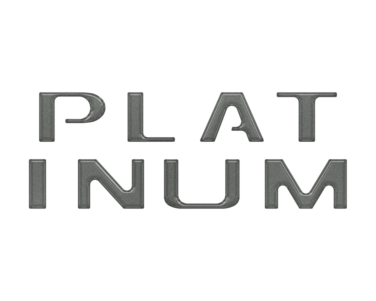 Platinum Tailgate Letter Overlays Fits 2020-2022 Ford Super Duty