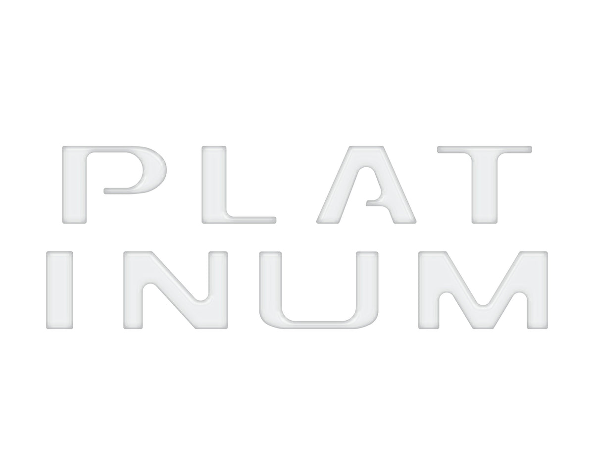 Platinum Tailgate Letter Overlays Fits 2020-2022 Ford Super Duty