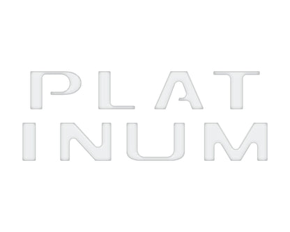 Platinum Tailgate Letter Overlays Fits 2020-2022 Ford Super Duty