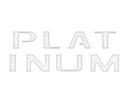 Platinum Tailgate Letter Overlays Fits 2020-2022 Ford Super Duty