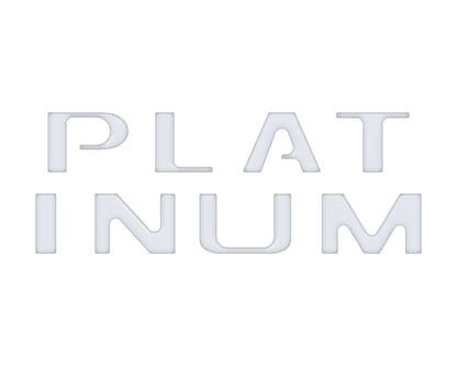 Platinum Tailgate Letter Overlays Fits 2020-2022 Ford Super Duty