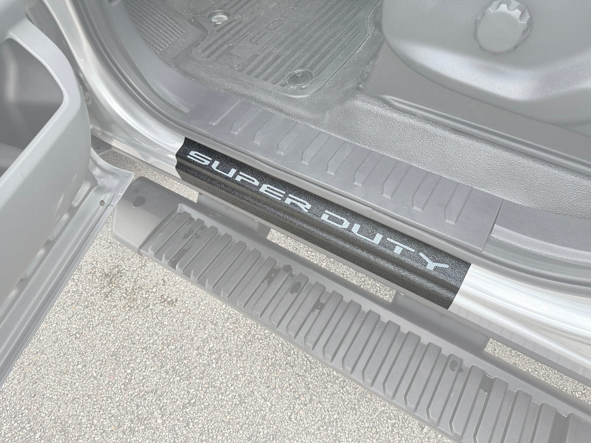 Door Sill Protection Overlays (Textured) Fits 2023-2027 Ford Super Duty