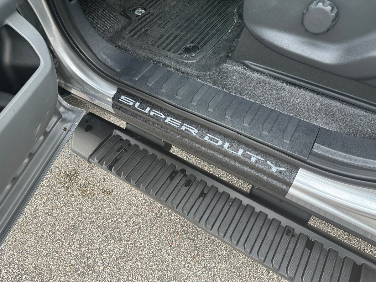 Door Sill Protection Overlays (Textured) Fits 2023-2027 Ford Super Duty