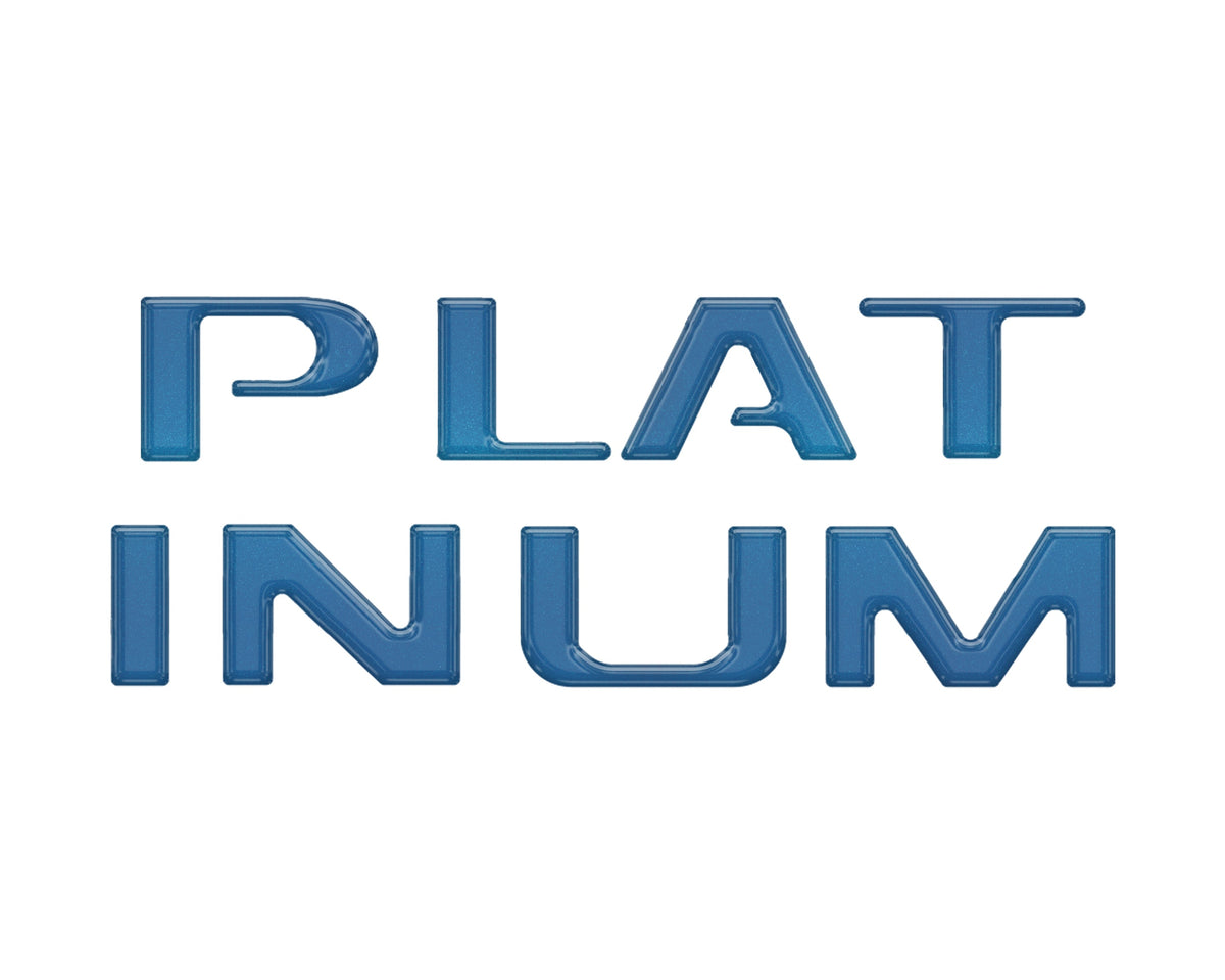Platinum Tailgate Letter Inserts Fits 2023-2024 Ford Super Duty Platinum & 2025-2027 Platinum Plus