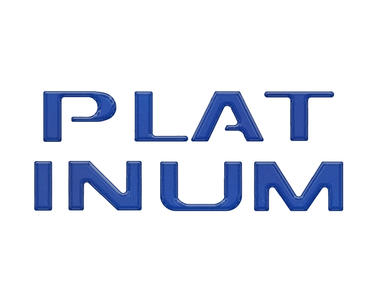 Platinum Tailgate Letter Inserts Fits 2023-2024 Ford Super Duty Platinum & 2025-2027 Platinum Plus