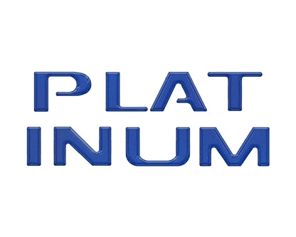 Platinum Tailgate Letter Inserts Fits 2023-2024 Ford Super Duty Platinum & 2025-2027 Platinum Plus