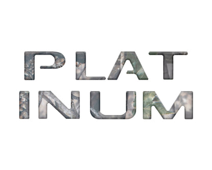 Platinum Tailgate Letter Inserts Fits 2023-2024 Ford Super Duty Platinum & 2025-2027 Platinum Plus