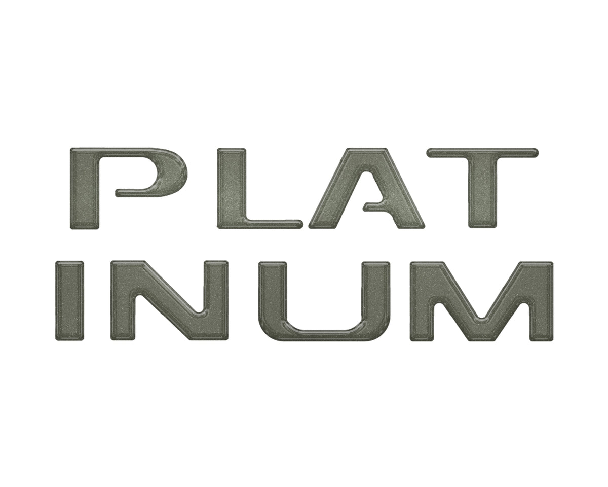 Platinum Tailgate Letter Inserts Fits 2023-2024 Ford Super Duty Platinum & 2025-2027 Platinum Plus