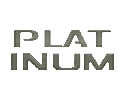 Platinum Tailgate Letter Inserts Fits 2023-2024 Ford Super Duty Platinum & 2025-2027 Platinum Plus