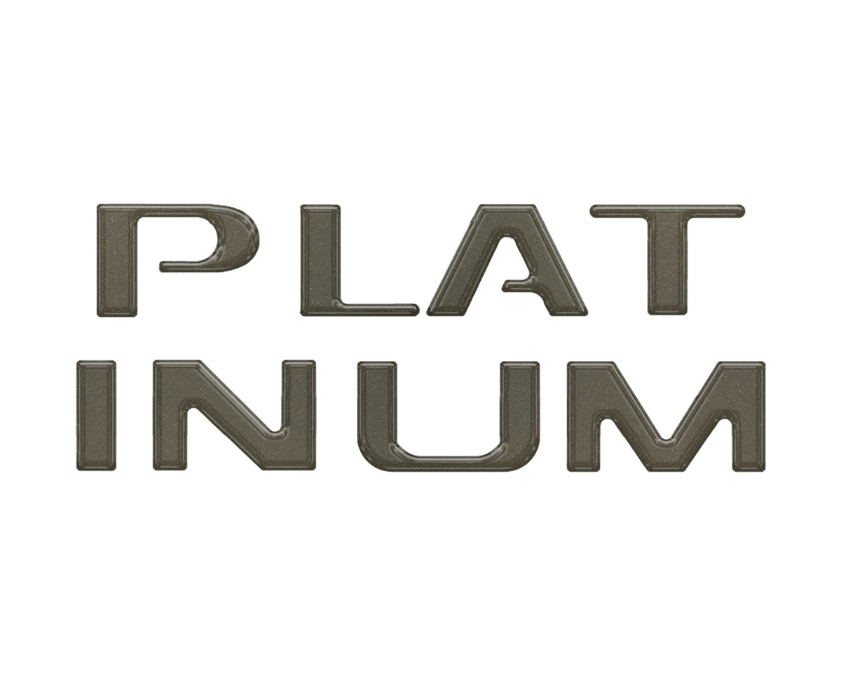 Platinum Tailgate Letter Inserts Fits 2023-2024 Ford Super Duty Platinum & 2025-2027 Platinum Plus