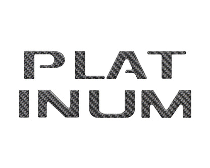 Platinum Tailgate Lettering Kit Fits 2025-2027 Ford Super Duty Platinum