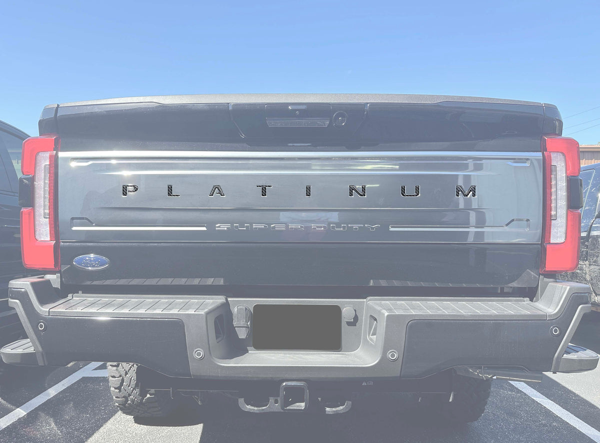 Platinum Tailgate Letter Inserts Fits 2023-2024 Ford Super Duty Platinum & 2025-2027 Platinum Plus