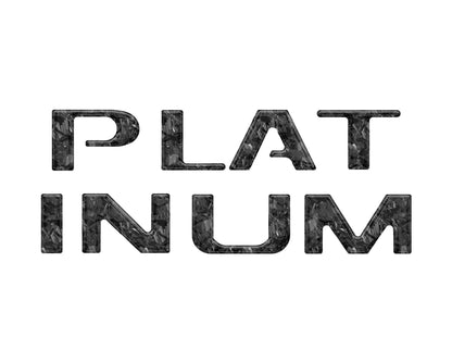 Platinum Tailgate Letter Inserts Fits 2023-2024 Ford Super Duty Platinum & 2025-2027 Platinum Plus
