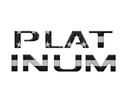 Platinum Tailgate Lettering Kit Fits 2025-2027 Ford Super Duty Platinum