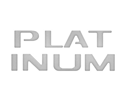 Platinum Tailgate Letter Inserts Fits 2023-2024 Ford Super Duty Platinum & 2025-2027 Platinum Plus