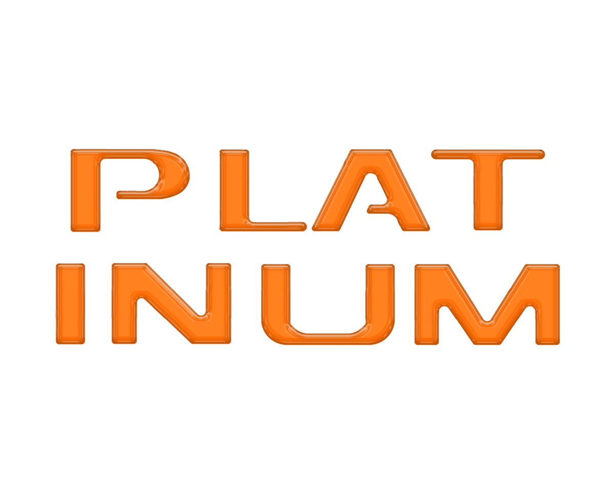 Platinum Tailgate Letter Inserts Fits 2023-2024 Ford Super Duty Platinum & 2025-2027 Platinum Plus