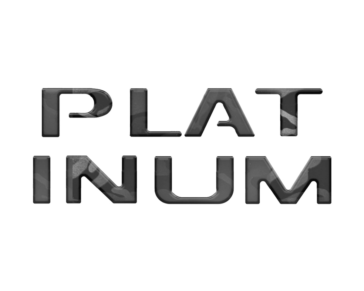Platinum Tailgate Letter Inserts Fits 2023-2024 Ford Super Duty Platinum & 2025-2027 Platinum Plus