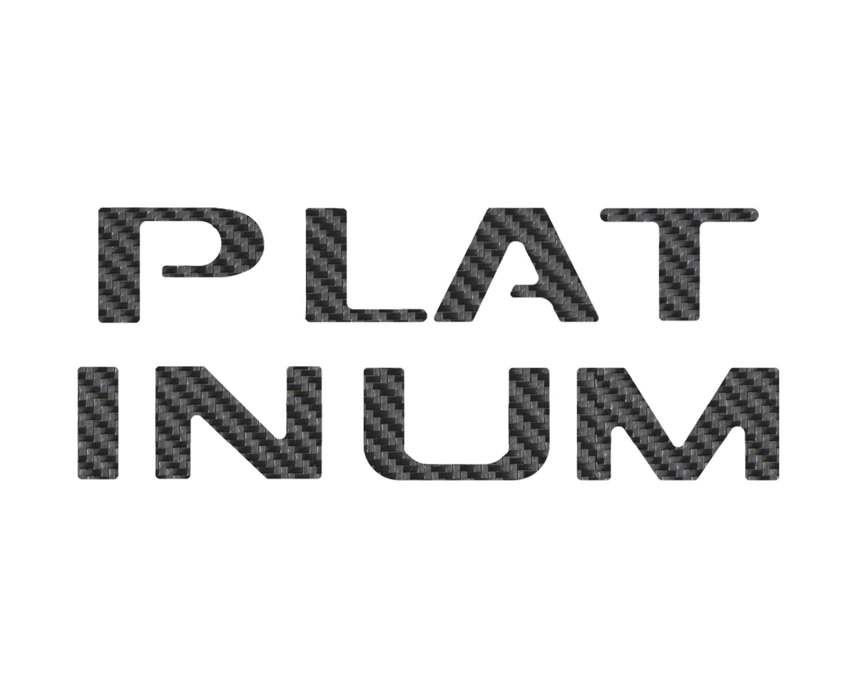 Platinum Tailgate Letter Inserts Fits 2023-2024 Ford Super Duty Platinum & 2025-2027 Platinum Plus