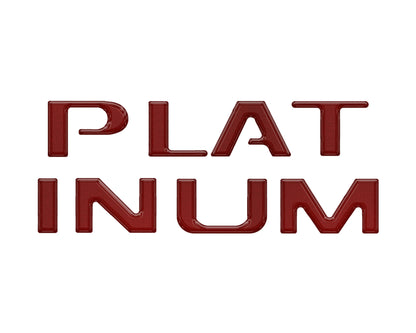 Platinum Tailgate Letter Inserts Fits 2023-2024 Ford Super Duty Platinum & 2025-2027 Platinum Plus