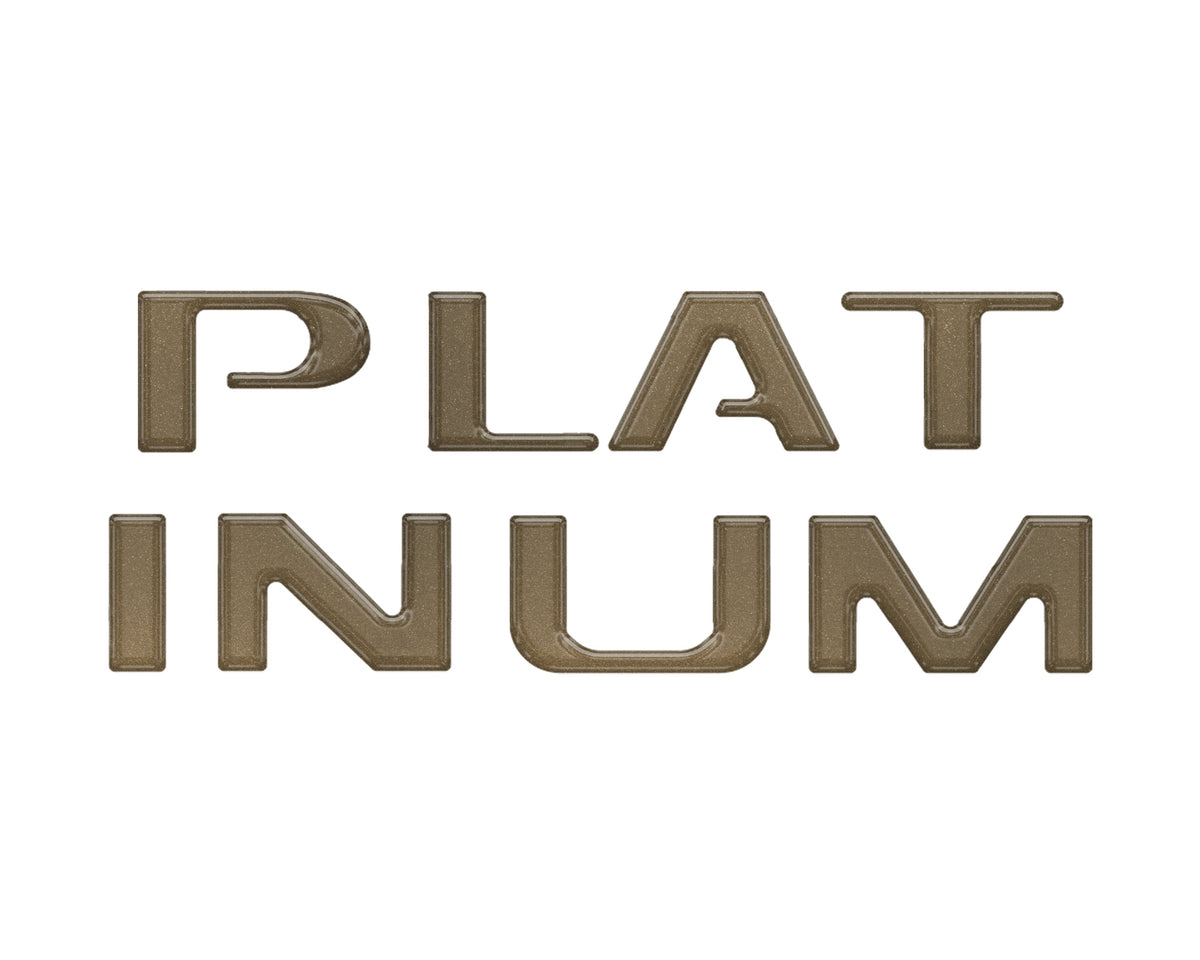Platinum Tailgate Letter Inserts Fits 2023-2024 Ford Super Duty Platinum & 2025-2027 Platinum Plus