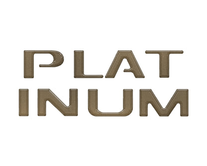 Platinum Tailgate Letter Inserts Fits 2023-2024 Ford Super Duty Platinum & 2025-2027 Platinum Plus