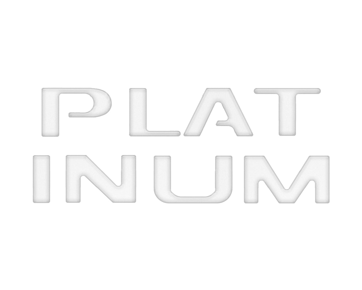 Platinum Tailgate Letter Inserts Fits 2023-2024 Ford Super Duty Platinum & 2025-2027 Platinum Plus