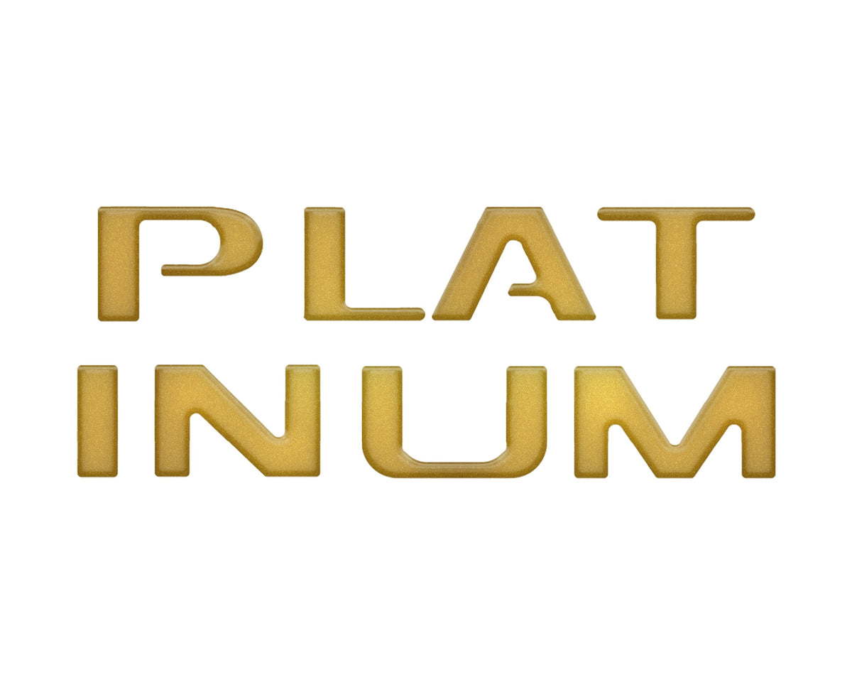 Platinum Tailgate Letter Inserts Fits 2023-2024 Ford Super Duty Platinum & 2025-2027 Platinum Plus