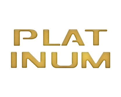Platinum Tailgate Letter Inserts Fits 2023-2024 Ford Super Duty Platinum & 2025-2027 Platinum Plus