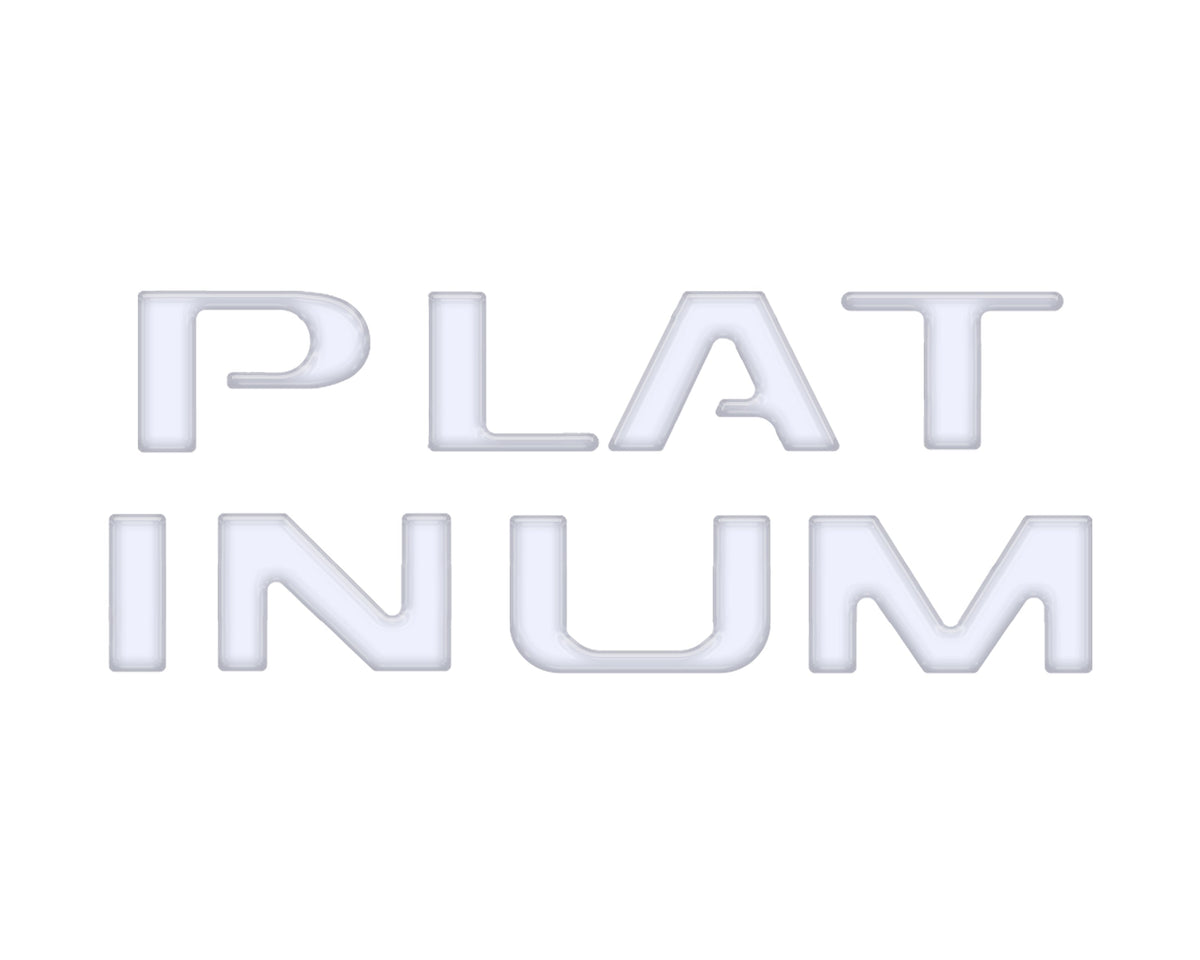 Platinum Tailgate Letter Inserts Fits 2023-2024 Ford Super Duty Platinum & 2025-2027 Platinum Plus