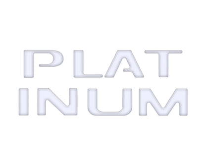 Platinum Tailgate Letter Inserts Fits 2023-2024 Ford Super Duty Platinum & 2025-2027 Platinum Plus