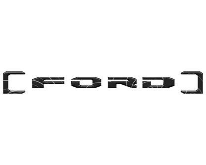 Upper Glove Box Letter Overlays Fits 2023-2027 Ford Super Duty