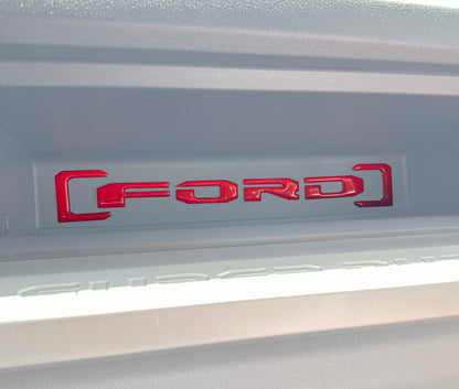Upper Glove Box Letter Overlays Fits 2023-2027 Ford Super Duty