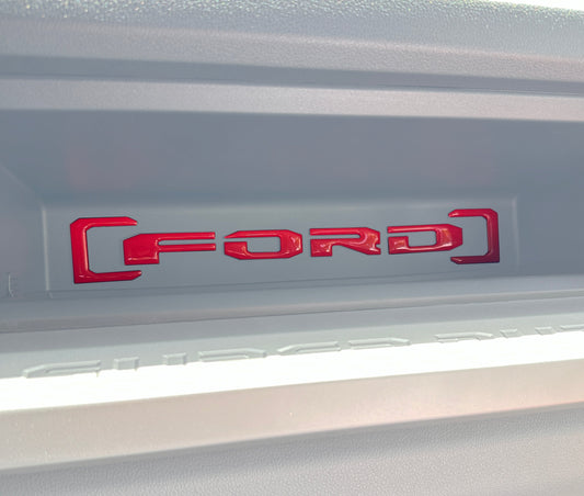 Upper Glove Box Letter Overlays Fits 2023-2026 Ford Super Duty